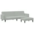 Ensemble de canapés 2 pcs gris clair velours