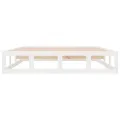 Cadre de lit Blanc 135x190 cm Double Bois massif