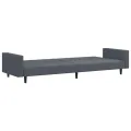 Ensemble de canapés 2 pcs gris foncé velours