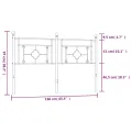 Tête de lit métal blanc 160 cm