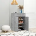 Armoire à chaussures Gris béton 60x35x84 cm Aggloméré