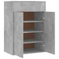 Armoire à chaussures Gris béton 60x35x84 cm Aggloméré