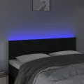 Tête de lit à LED Noir 144x5x78/88 cm Velours