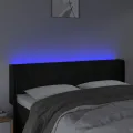 Tête de lit à LED Noir 147x16x78/88 cm Velours