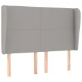 Tête de lit avec oreilles Gris clair 147x23x118/128 cm Tissu