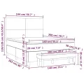 cadre de lit avec matelas Gris clair 140x200cm Tissu