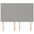 Têtes de lit 4 pcs Gris clair 72x5x78/88 cm Tissu