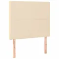 Cadre de lit avec tête de lit Crème 100x200 cm Tissu