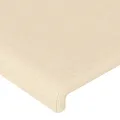 Cadre de lit avec tête de lit Crème 100x200 cm Tissu