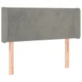 Tête de lit à LED Gris clair 83x16x78/88 cm Velours