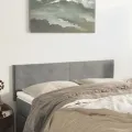 Têtes de lit 2 pcs Gris clair 72x5x78/88 cm Velours