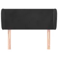 Tête de lit avec oreilles Noir 103x23x78/88 cm Velours