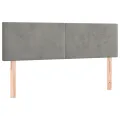 cadre de lit et matelas Gris clair 140x190cm Velours