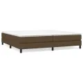 cadre de lit avec matelas Marron foncé 200x200 cm