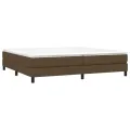 cadre de lit avec matelas Marron foncé 200x200 cm