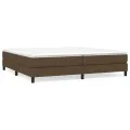 cadre de lit Marron foncé 200x200 cm Tissu