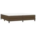 cadre de lit Marron foncé 200x200 cm Tissu