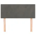 Tête de lit Gris foncé 100x5x78/88 cm Velours
