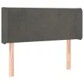 Tête de lit à LED Gris foncé 103x16x78/88 cm Velours