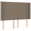 cadre de lit avec matelas Taupe 140x200 cm Tissu