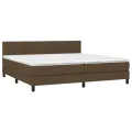 cadre de lit avec matelas Marron foncé 200x200 cm