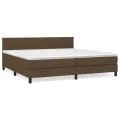 cadre de lit avec matelas Marron foncé 200x200 cm