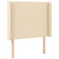 cadre de lit avec matelas Crème 80x200 cm Tissu