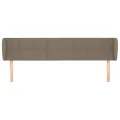 Tête de lit avec oreilles Taupe 203x23x78/88 cm Tissu