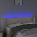 Tête de lit à LED Cappuccino 147x16x78/88 cm Similicuir