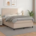 cadre de lit avec matelas Cappuccino 140x200 cm