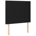 cadre de lit avec matelas et LED Noir 80x200cm Tissu