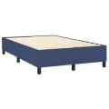 cadre de lit avec matelas Bleu 120x200 cm Tissu