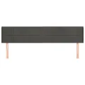 Tête de lit avec oreilles Gris foncé 183x16x78/88 cm Velours