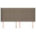 Tête de lit avec oreilles Taupe 203x16x118/128 cm Tissu