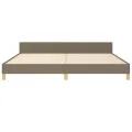 Cadre de lit avec tête de lit Taupe 200x200 cm Tissu