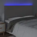 Tête de lit à LED Gris 200x5x118/128 cm Similicuir