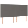 Tête de lit à LED Gris 200x5x118/128 cm Similicuir