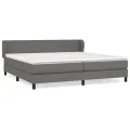 cadre de lit avec matelas Gris 200x200 cm Similicuir