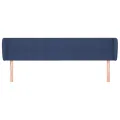 Tête de lit avec oreilles Bleu 183x23x78/88 cm Tissu