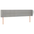 Tête de lit avec oreilles Gris clair 203x23x78/88 cm Tissu