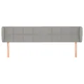Tête de lit avec oreilles Gris clair 203x23x78/88 cm Tissu