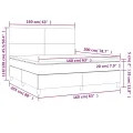 cadre de lit et matelas et LED Gris foncé 160x200 cm