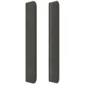 Tête de lit avec oreilles Gris foncé 163x16x118/128 cm Velours