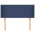 Tête de lit avec oreilles Bleu 93x16x78/88 cm Tissu