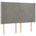 cadre de lit matelas et LED Gris clair 140x200 cm