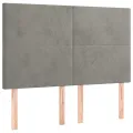 cadre de lit et matelas Gris clair 140x190cm Velours