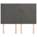 Têtes de lit 4 pcs Gris foncé 72x5x78/88 cm Velours