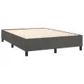 cadre de lit avec matelas LED Gris foncé 140x200 cm