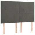 cadre de lit avec matelas LED Gris foncé 140x200 cm
