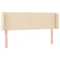 Tête de lit à LED Crème 147x16x78/88 cm Tissu